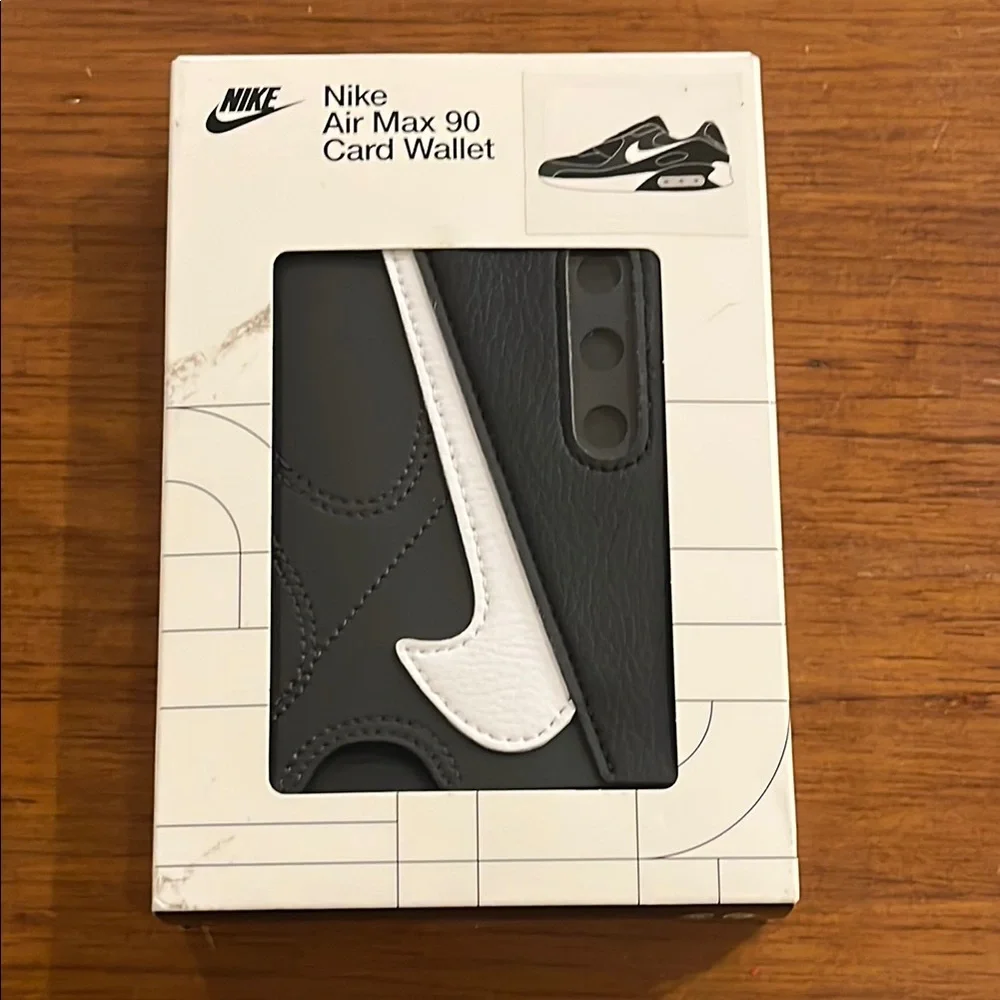 Nike Air Max 90 Card Case Wallet new black white